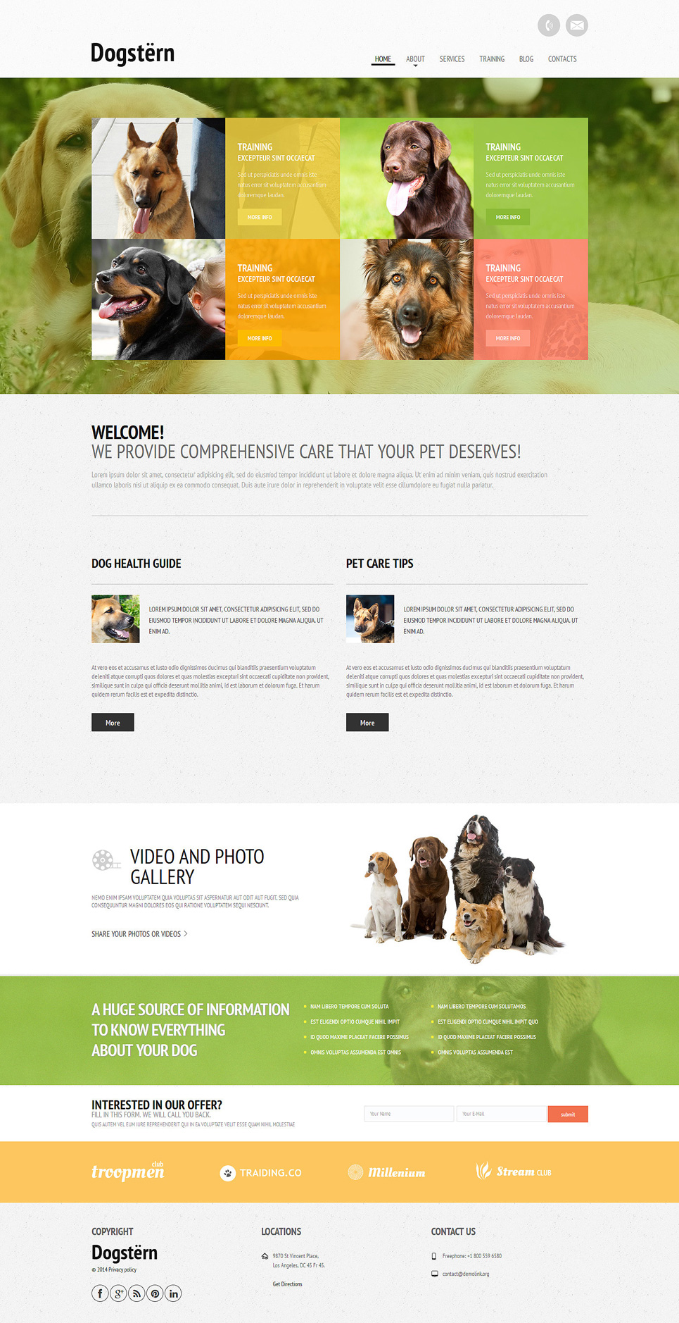 Dog Responsive Website Template New Screenshots BIG