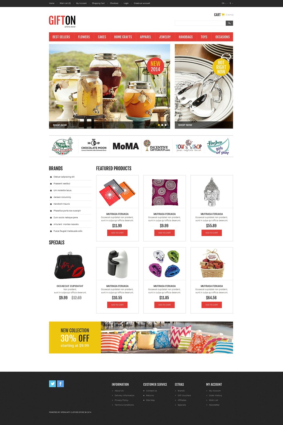 Enjoyable Gifts OpenCart Template New Screenshots BIG
