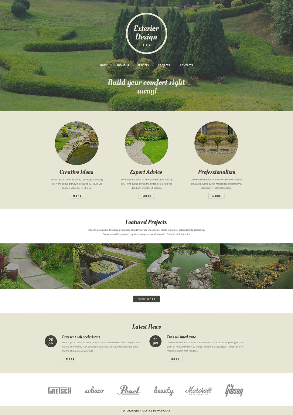 Exterior Design Responsive Website Template New Screenshots BIG