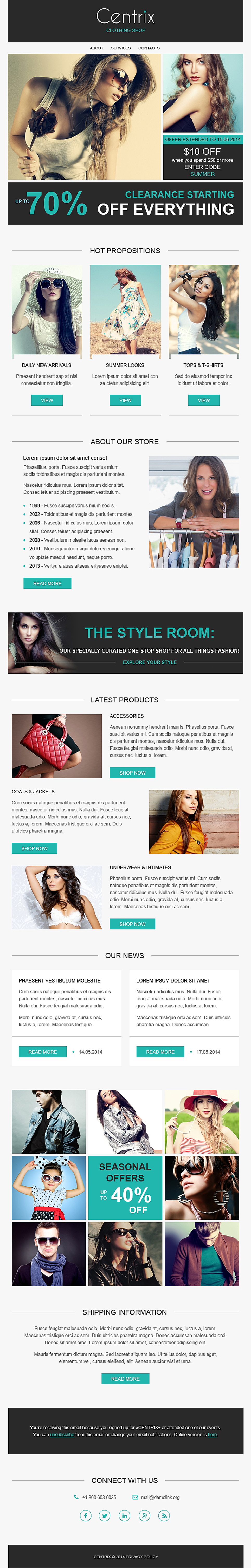 Fashion Store Responsive Newsletter Template New Screenshots BIG