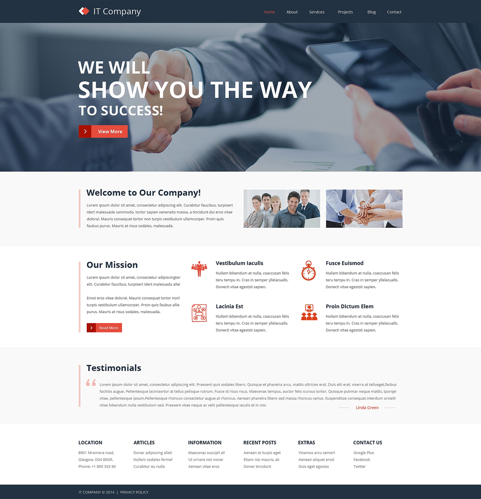 IT Responsive Website Template New Screenshots BIG