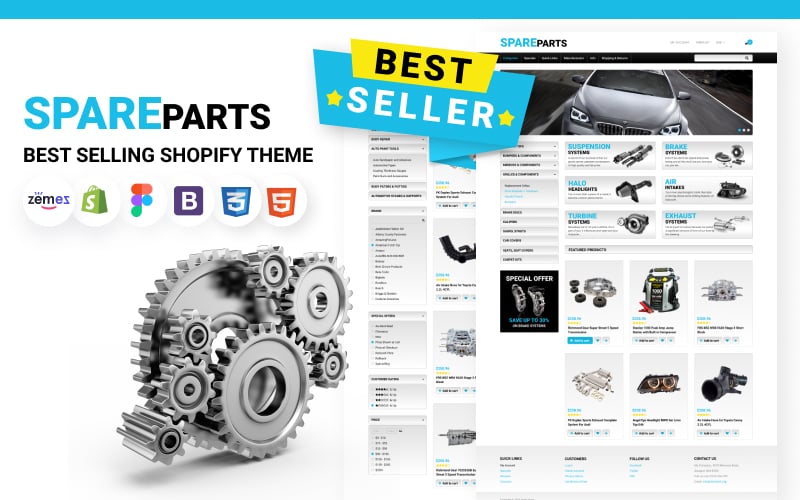 Modello Shopify Responsive #50966 "Spare Parts"