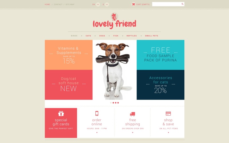 Pet Shop PSD Template