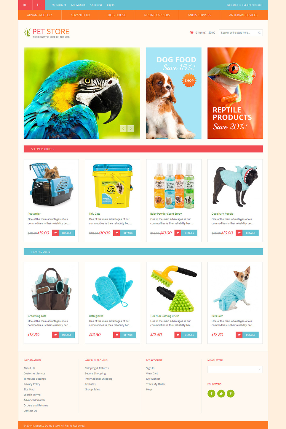 Pet Shop Responsive Magento Theme New Screenshots BIG