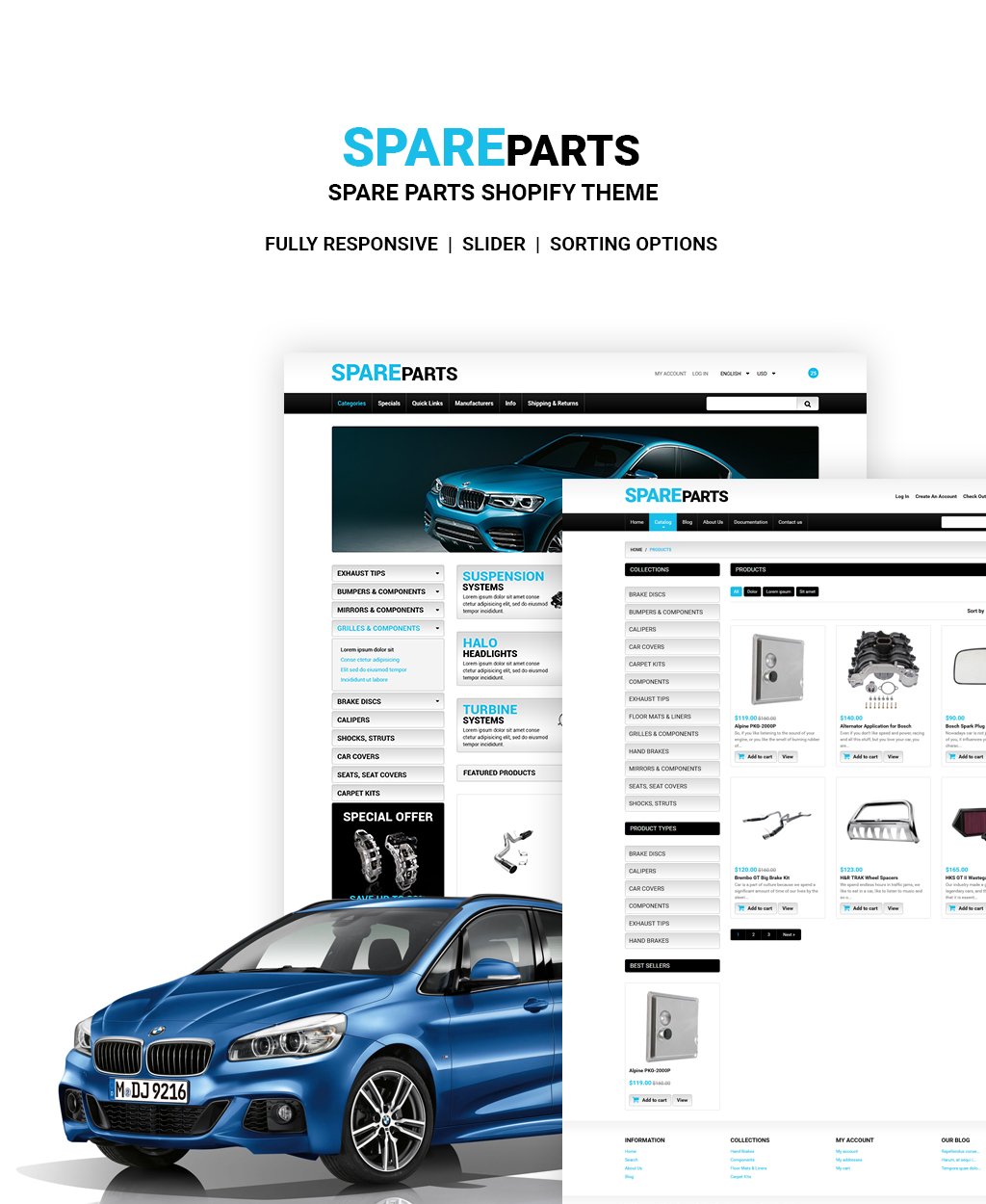 Spare Parts Shopify Theme New Screenshots BIG