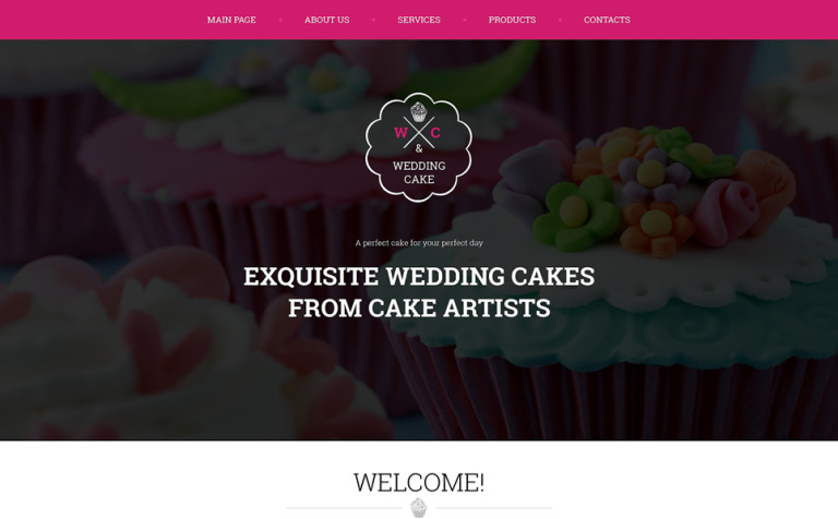 Wedding Cake Responsive Website Theme Big Screenshot Wedding Cake Responsive Website Template New Screenshots BIG