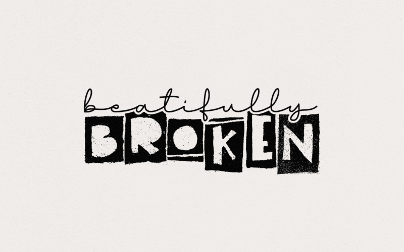 Beautifully Broken Png, Motivational png, Inspirational Quotes, png Files for POD, Digital Illustration