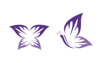 Butterfly Beauty Vector icon logo design template v.16