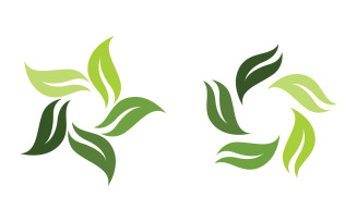 Green Tree leaf ecology nature element vector design v.36