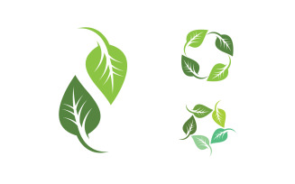 Green Tree leaf ecology nature element vector design v.37