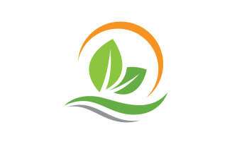 Green Tree leaf ecology nature element vector design v.43