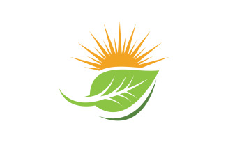 Green Tree leaf ecology nature element vector design v.44