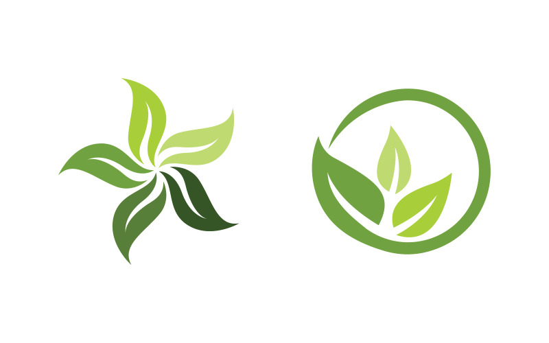 Green Tree leaf ecology nature element vector design v.46 Logo Template