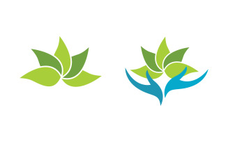 Green Tree leaf ecology nature element vector design v.49