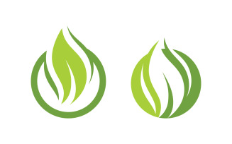 Green Tree leaf ecology nature element vector design v.52