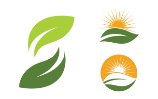 Green Tree leaf ecology nature element vector design v.53