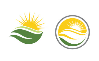 Green Tree leaf ecology nature element vector design v.54