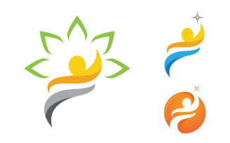 Healthy life Human character logo sign illustration v.102