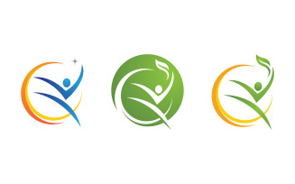 Healthy life Human character logo sign illustration v.116