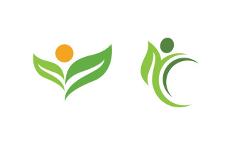 Healthy life Human character logo sign illustration v.117