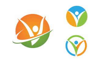 Healthy life Human character logo sign illustration v.118