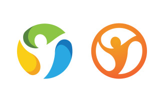 Healthy life Human character logo sign illustration v.119