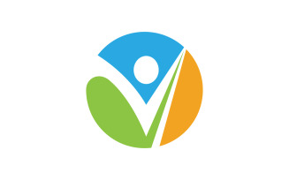 Healthy life Human character logo sign illustration v.124