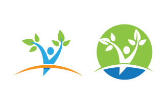 Healthy life Human character logo sign illustration v.127