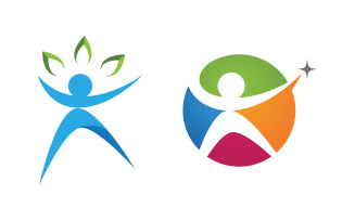 Healthy life Human character logo sign illustration v.128
