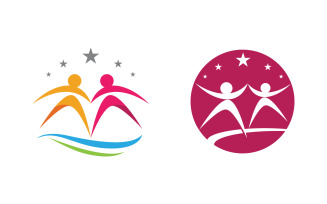 People group care community network and social logo design v.130