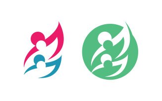 People group care community network and social logo design v.143
