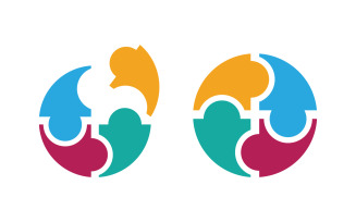 People group care community network and social logo design v.150