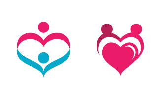 People group care community network and social logo design v.156