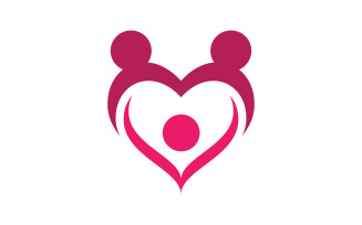 People group care community network and social logo design v.169