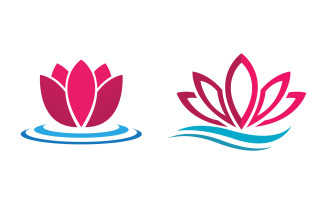 Lotus Logo Beauty Salon Cosmetic skincare vector icon design v.18