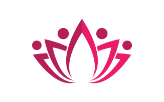 Lotus Logo Beauty Salon Cosmetic skincare vector icon design v.22