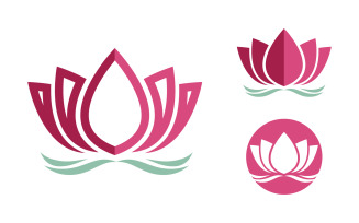 Lotus Logo Beauty Salon Cosmetic skincare vector icon design v.24