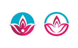 Lotus Logo Beauty Salon Cosmetic skincare vector icon design v.44