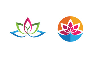 Lotus Logo Beauty Salon Cosmetic skincare vector icon design v.47