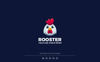 Rooster Gradient Colorful logo 36