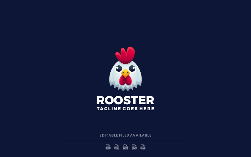 Rooster Gradient Colorful logo 36 Logo Template