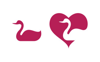 Swan Beauty Logo icon Template illustration design v.11