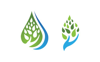 Water drop Plumbing Logo Template vector illustration v.41