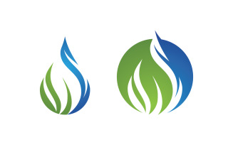 Water drop Plumbing Logo Template vector illustration v.45