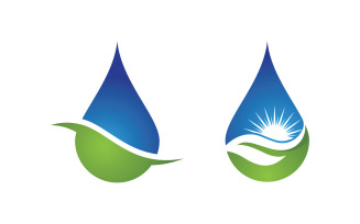 Water drop Plumbing Logo Template vector illustration v.46