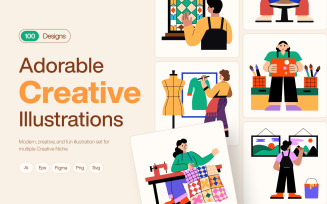 Modern Design of Creative Illustrations