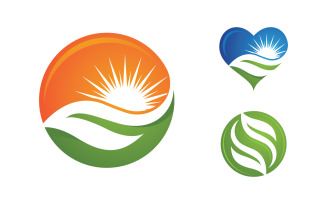 Healthy life tree leaf concept logo design template v.64