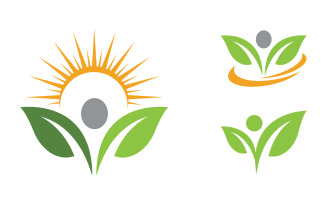 Healthy life tree leaf concept logo design template v.69