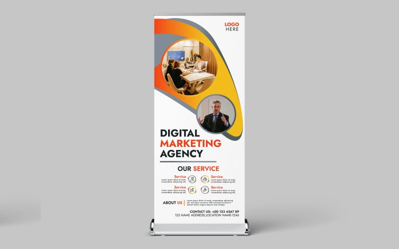 Modern Roll Up Banners for Advertising Companies Corporate Identity
