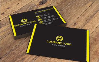 Professional elegant business card Design Yellow